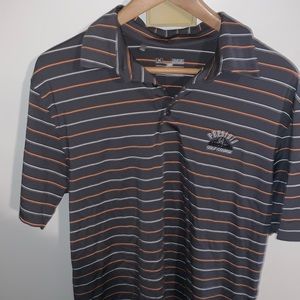 Under Armour Presidio Golf Course Striped Golf Polo
